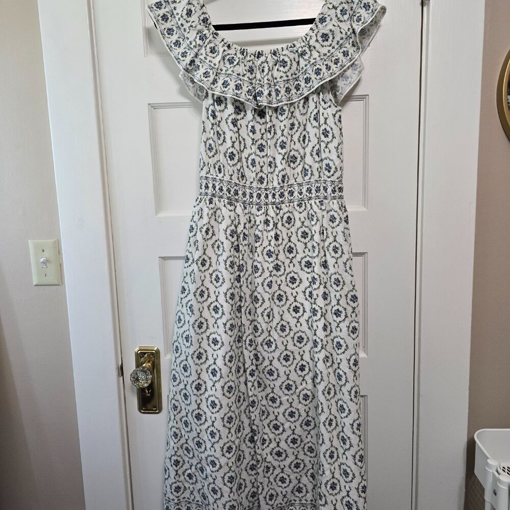 Max Studio Block Print Ruffle Dress - Picture 2 of 5